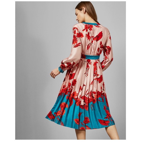 Ted baker midi dress size 0 in excellent condition - Picture 3 of 5